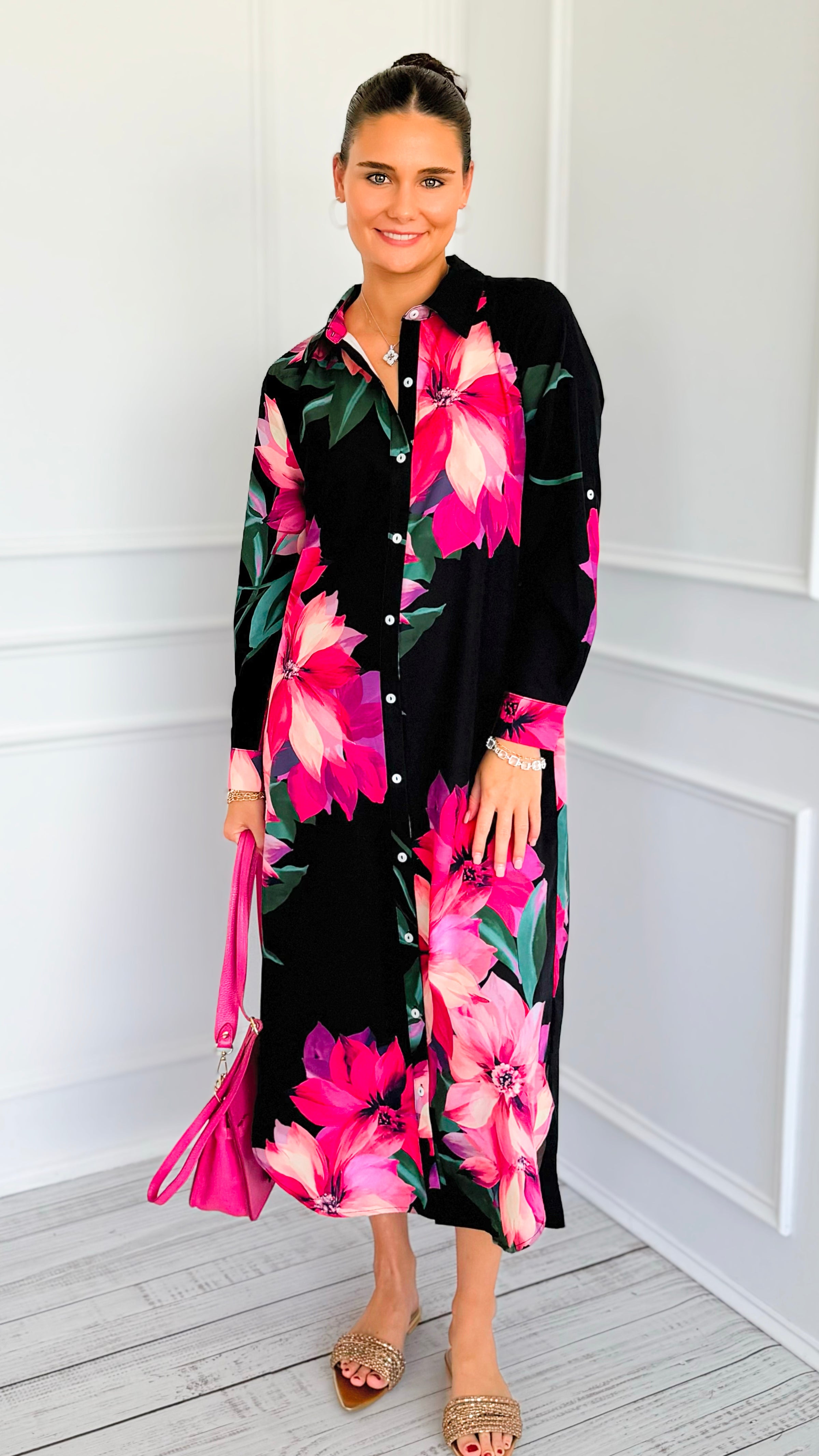 Island Bloom Midi Dress-200 Dresses/Jumpsuits/Rompers-JODIFL-Coastal Bloom Boutique, find the trendiest versions of the popular styles and looks Located in Indialantic, FL