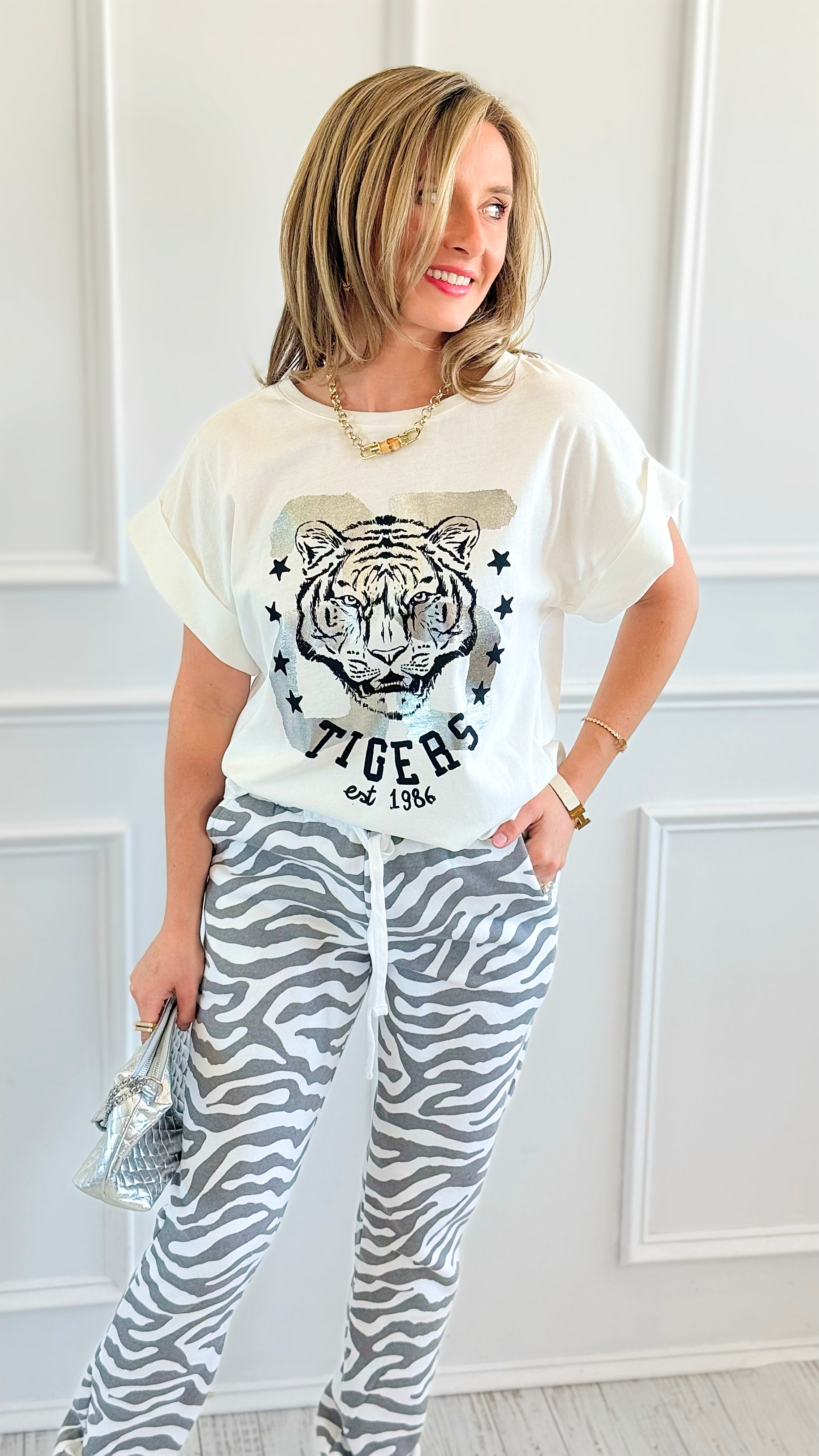 Wild Iconic Italian Graphic Tee-110 Short Sleeve Tops-FIRSTAGE-Coastal Bloom Boutique, find the trendiest versions of the popular styles and looks Located in Indialantic, FL