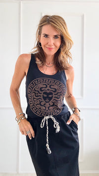 CB Custom Exclusive Medusa Tank-100 Sleeveless Tops-Holly-Coastal Bloom Boutique, find the trendiest versions of the popular styles and looks Located in Indialantic, FL