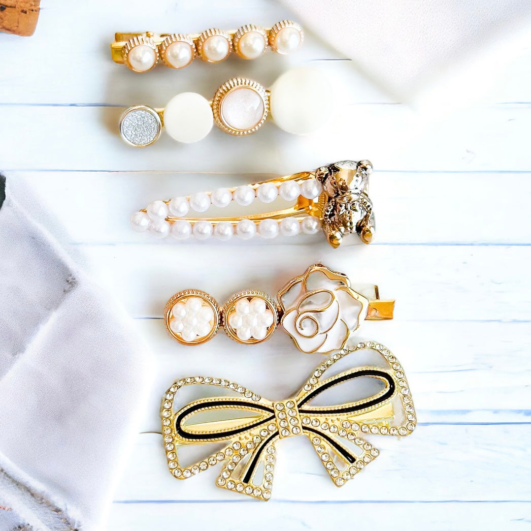 Pearl Fairy Hair Clip-White-260 Other Accessories-Darling-Coastal Bloom Boutique, find the trendiest versions of the popular styles and looks Located in Indialantic, FL