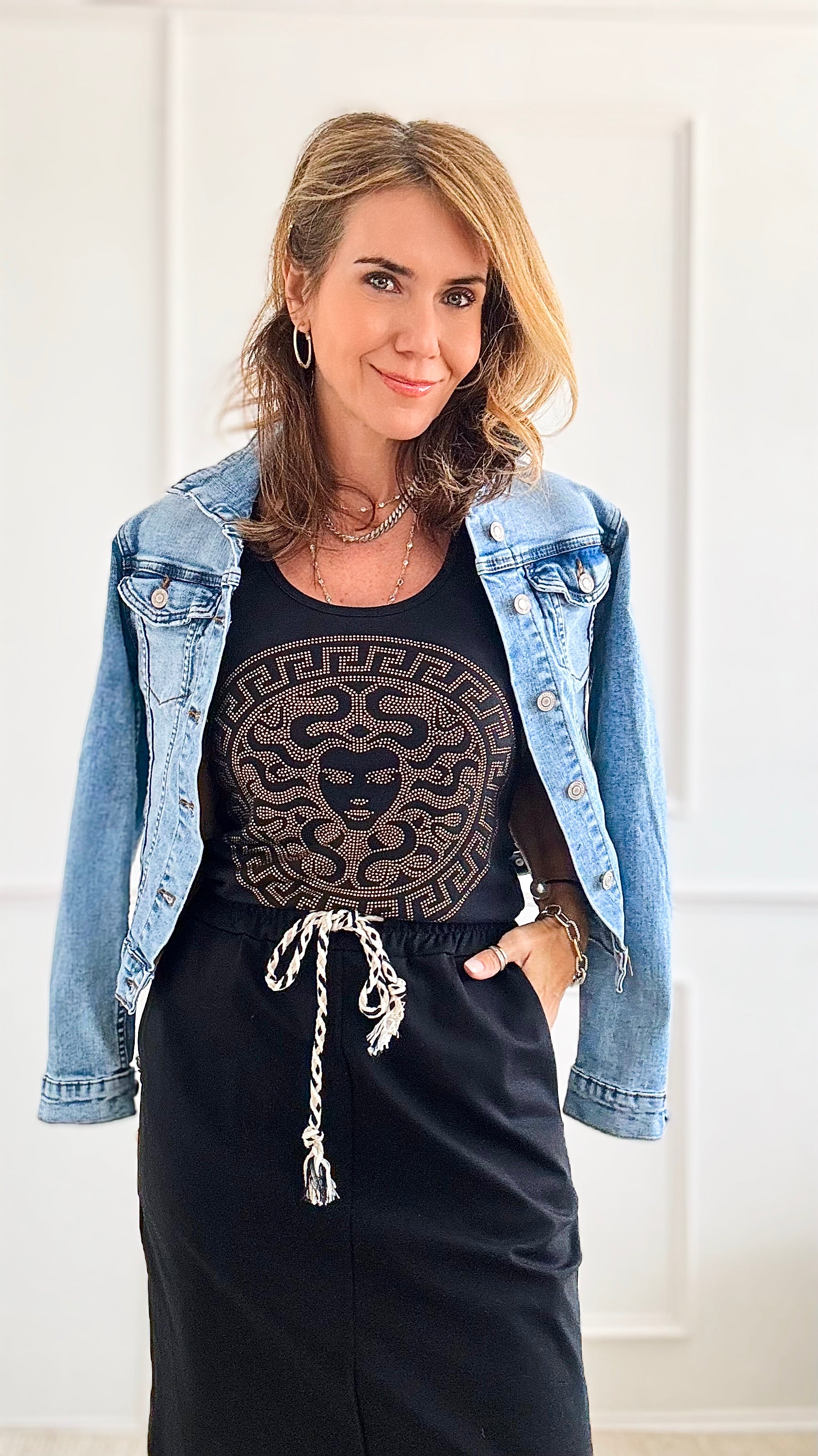 CB Custom Exclusive Medusa Tank-100 Sleeveless Tops-Holly-Coastal Bloom Boutique, find the trendiest versions of the popular styles and looks Located in Indialantic, FL