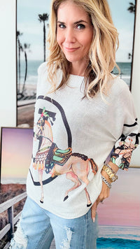 Shop The Hunt Italian St Tropez Knit Damage-140 Sweaters-Italianissimo-Coastal Bloom Boutique, find the trendiest versions of the popular styles and looks Located in Indialantic, FL