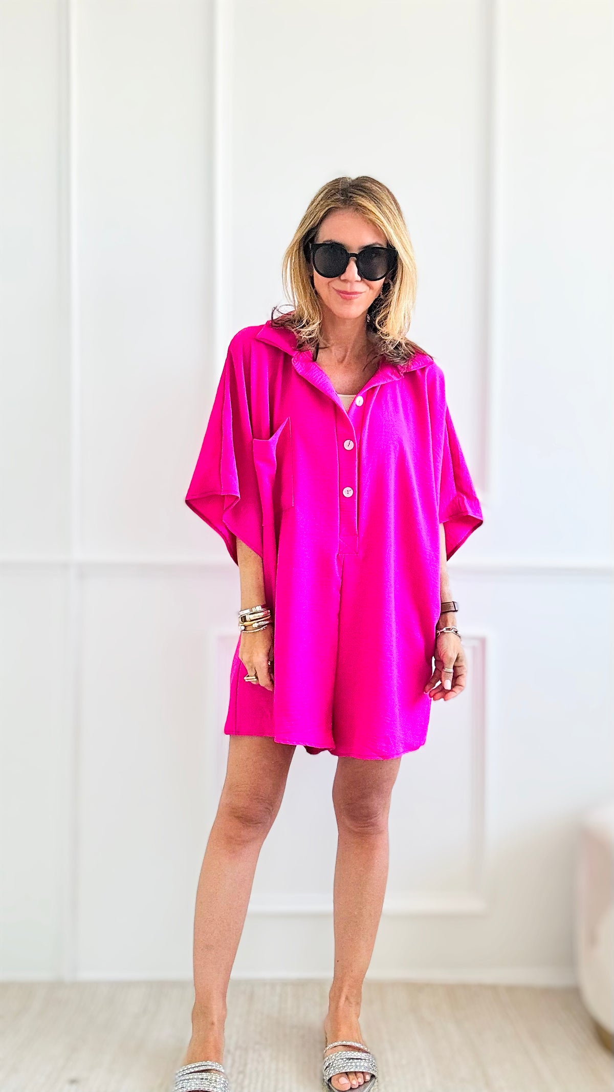 Oversized Airflow Romper-200 dresses/jumpsuits/rompers-BucketList-Coastal Bloom Boutique, find the trendiest versions of the popular styles and looks Located in Indialantic, FL