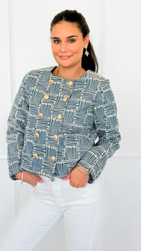 Weekend Muse Canvas Jacket-160 Jackets-VOY-Coastal Bloom Boutique, find the trendiest versions of the popular styles and looks Located in Indialantic, FL