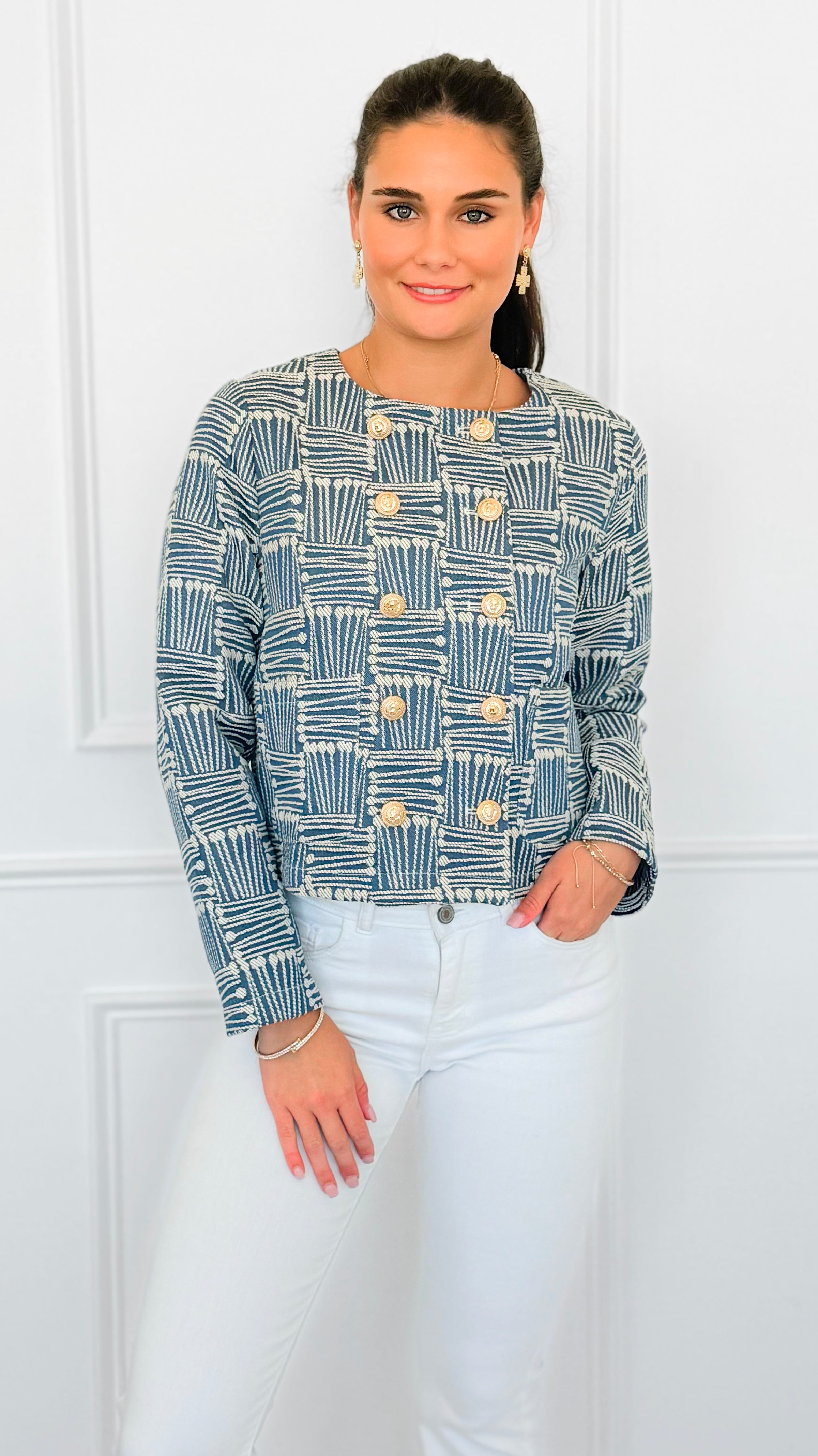 Weekend Muse Canvas Jacket-160 Jackets-VOY-Coastal Bloom Boutique, find the trendiest versions of the popular styles and looks Located in Indialantic, FL