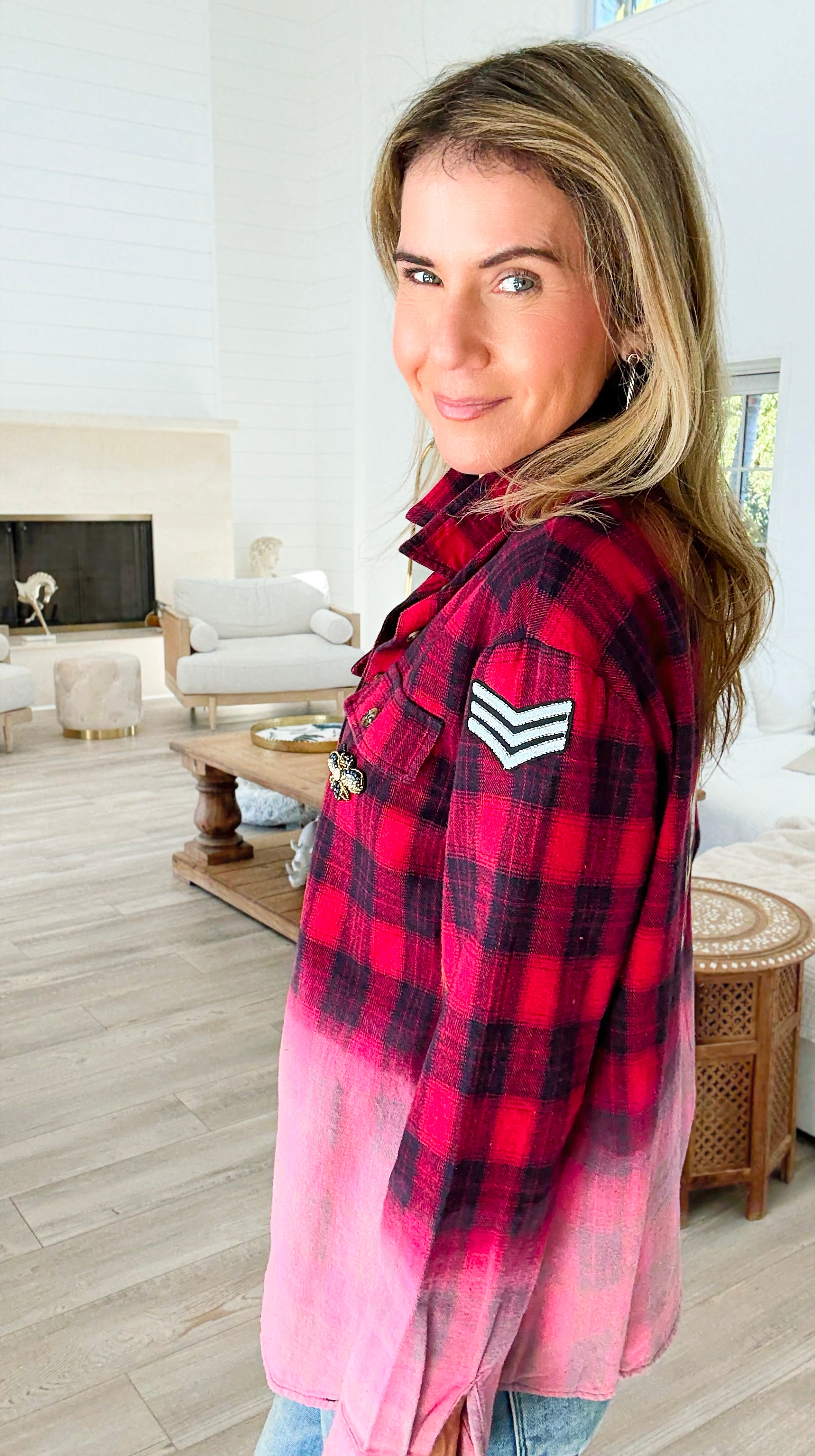 CB Custom - Regal Rebelion Plaid Top-110 Long Sleeve Tops-Anniewear / Holly-Coastal Bloom Boutique, find the trendiest versions of the popular styles and looks Located in Indialantic, FL