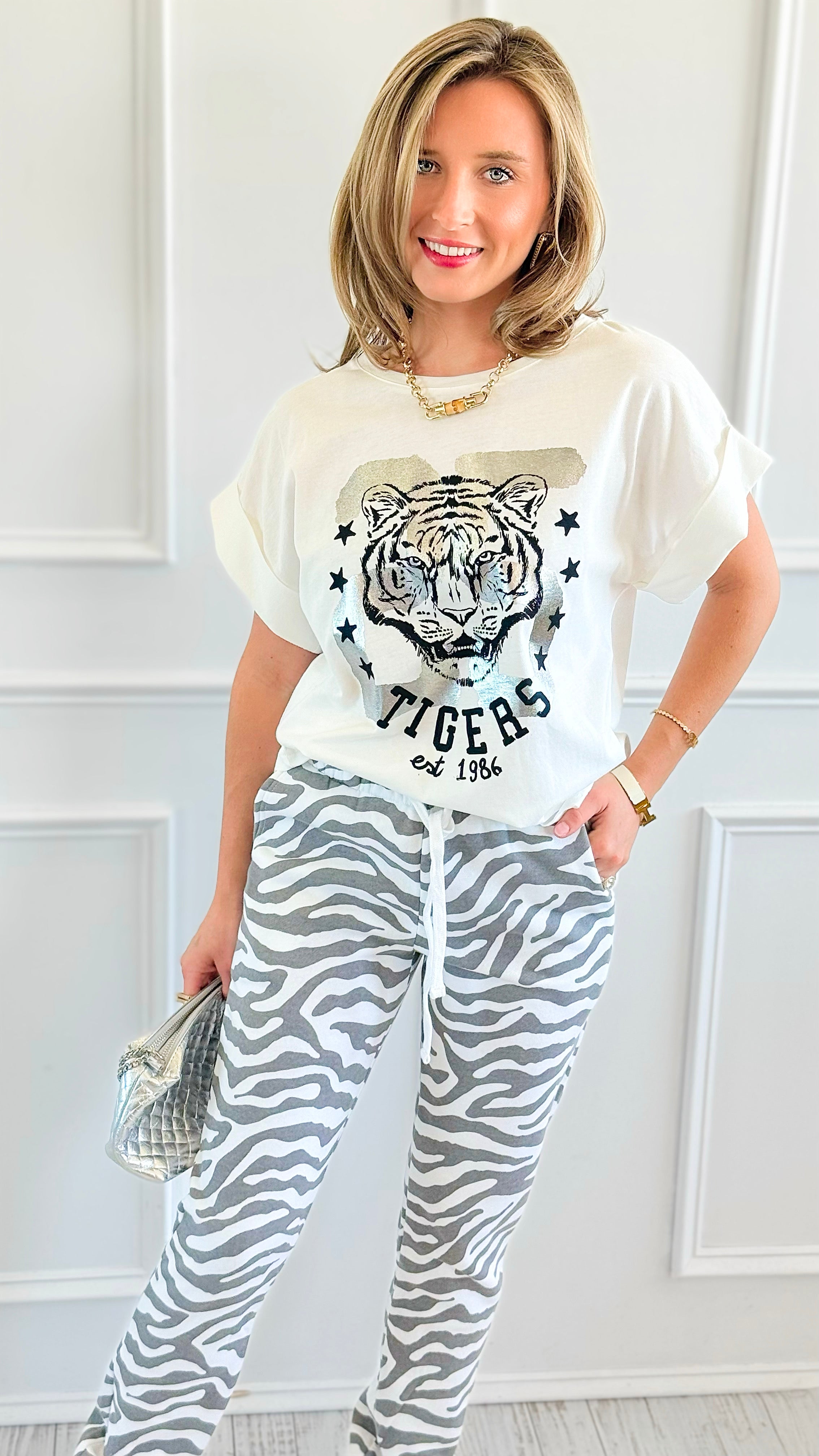 Wild Iconic Italian Graphic Tee-110 Short Sleeve Tops-FIRSTAGE-Coastal Bloom Boutique, find the trendiest versions of the popular styles and looks Located in Indialantic, FL