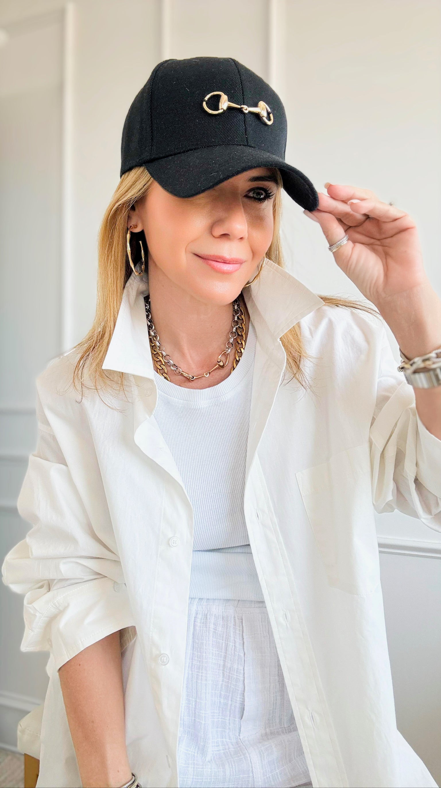 CB Custom Horsebit Baseball Cap-260 Other Accessories-Holly-Coastal Bloom Boutique, find the trendiest versions of the popular styles and looks Located in Indialantic, FL