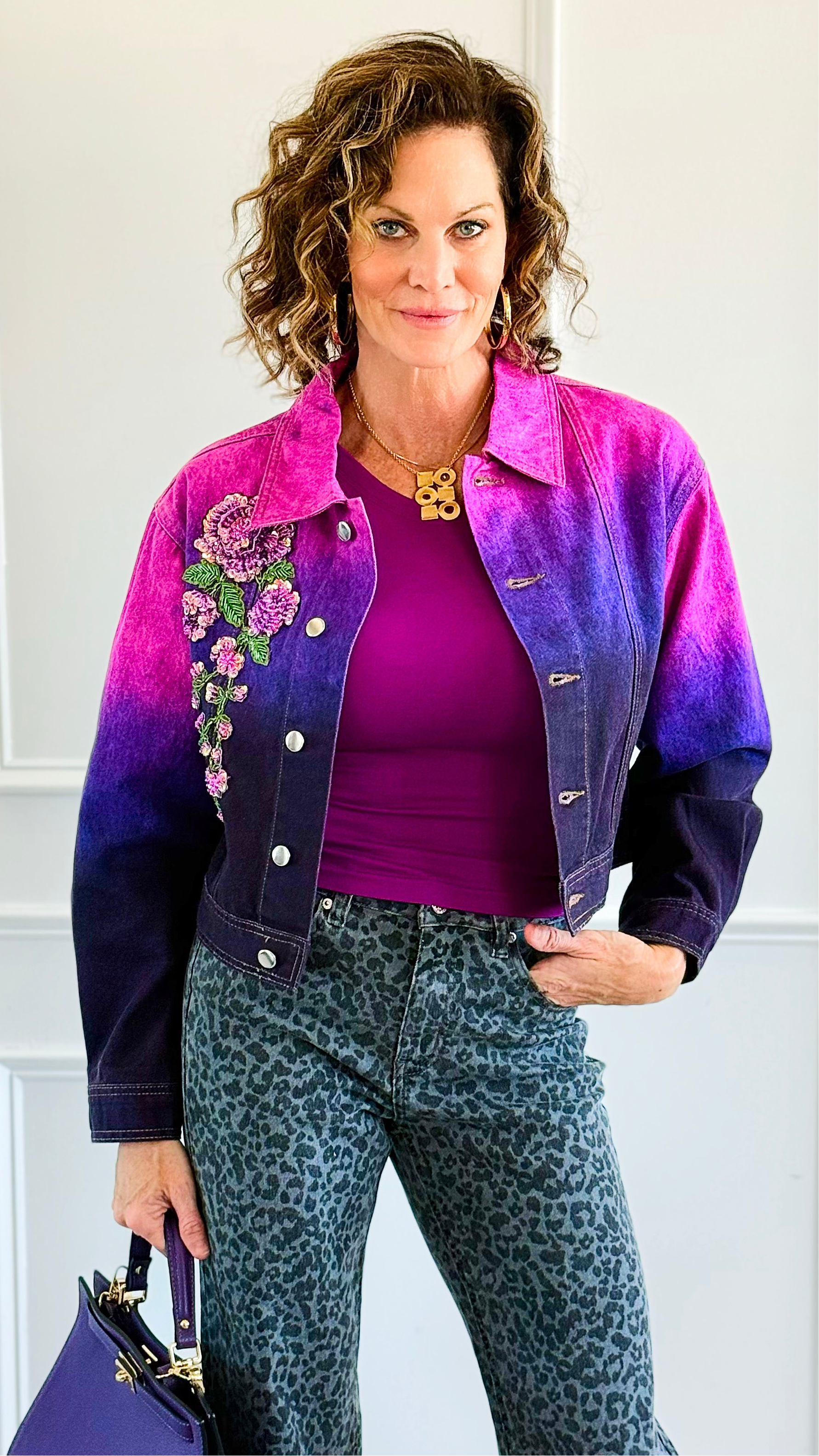 Urban Fade Button-Up Jacket-160 Jackets-JJ'S FAIRYLAND-Coastal Bloom Boutique, find the trendiest versions of the popular styles and looks Located in Indialantic, FL