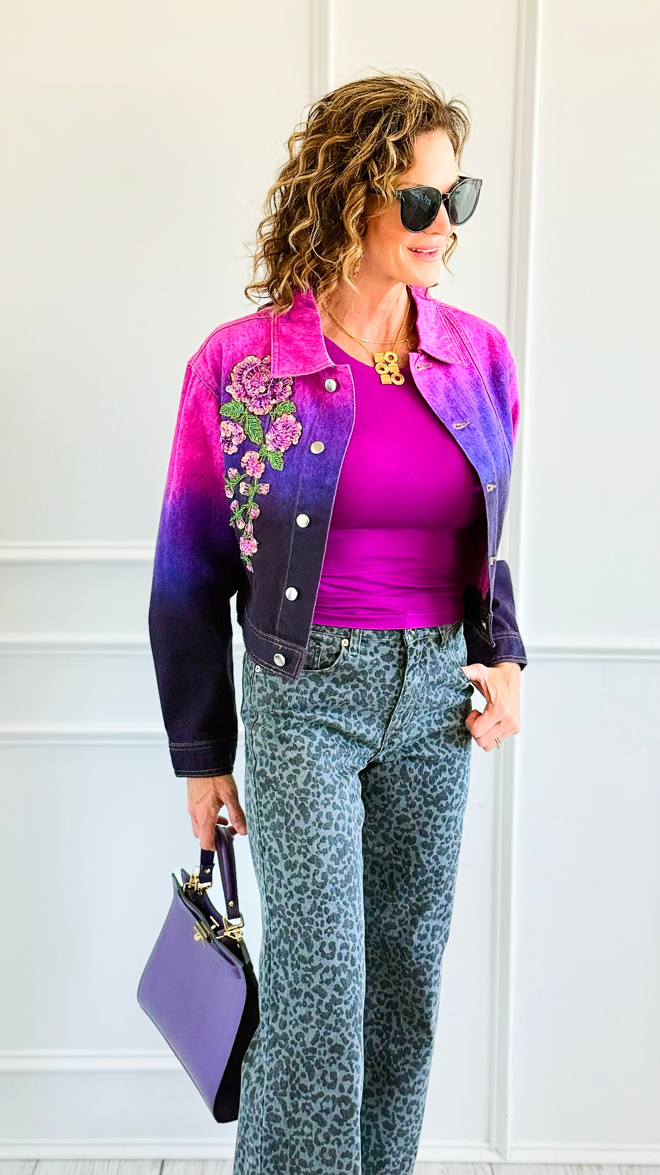 Urban Fade Button-Up Jacket-160 Jackets-JJ'S FAIRYLAND-Coastal Bloom Boutique, find the trendiest versions of the popular styles and looks Located in Indialantic, FL