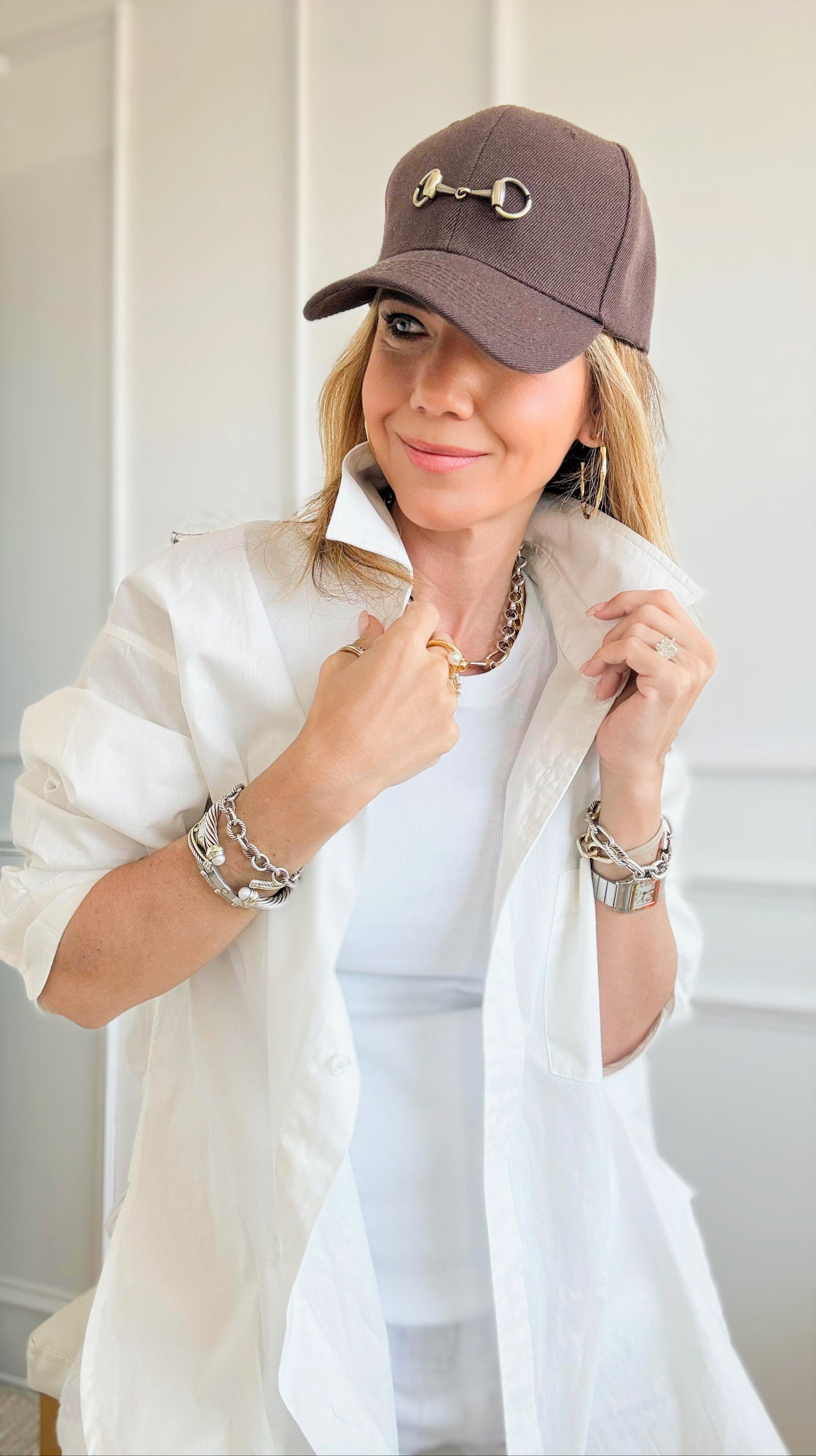 CB Custom Horsebit Baseball Cap-260 Other Accessories-Holly-Coastal Bloom Boutique, find the trendiest versions of the popular styles and looks Located in Indialantic, FL