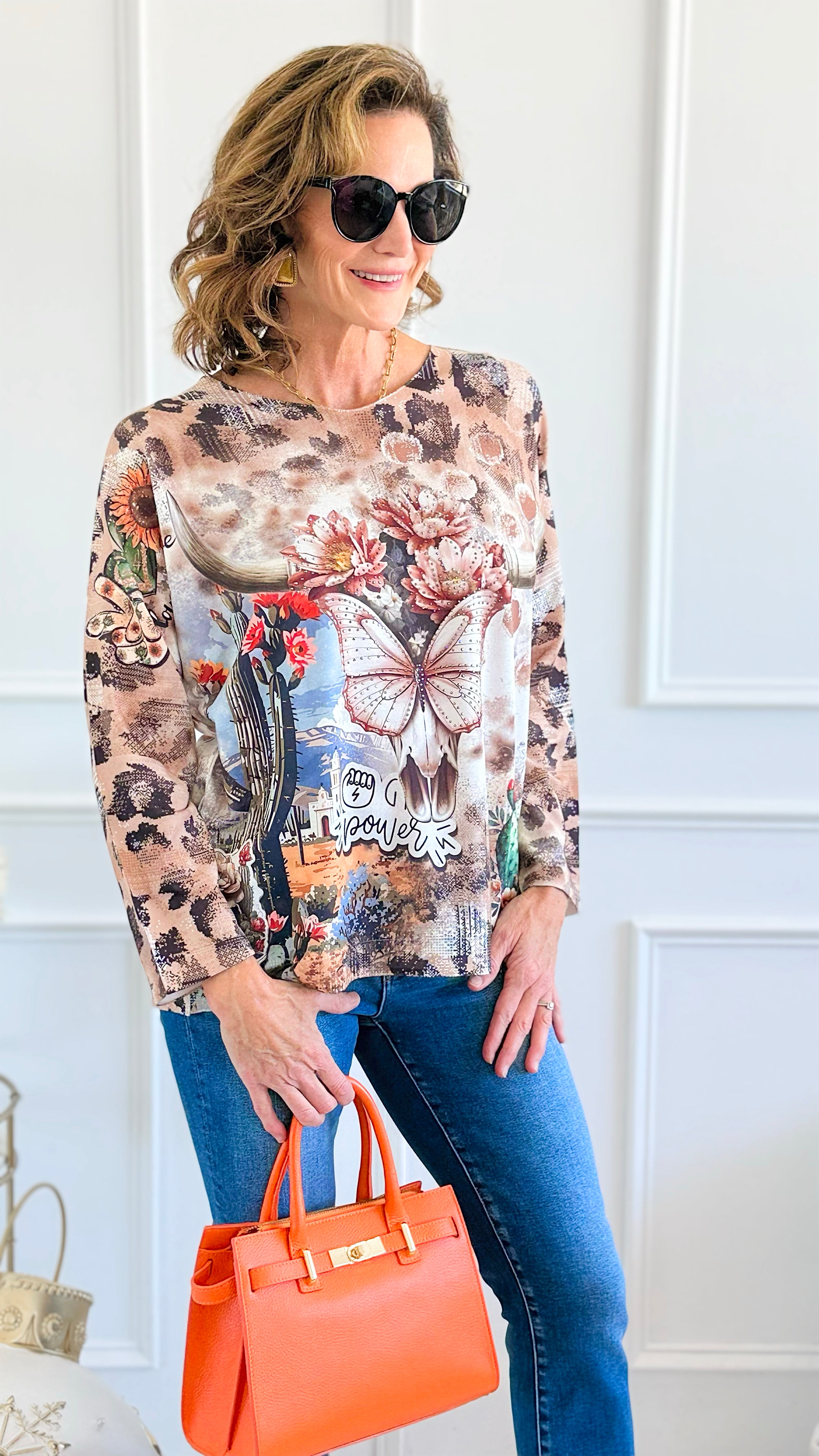 Prairie Crown Long Sleeve Italian Top-110 short Sleeve Top-Italianissimo-Coastal Bloom Boutique, find the trendiest versions of the popular styles and looks Located in Indialantic, FL