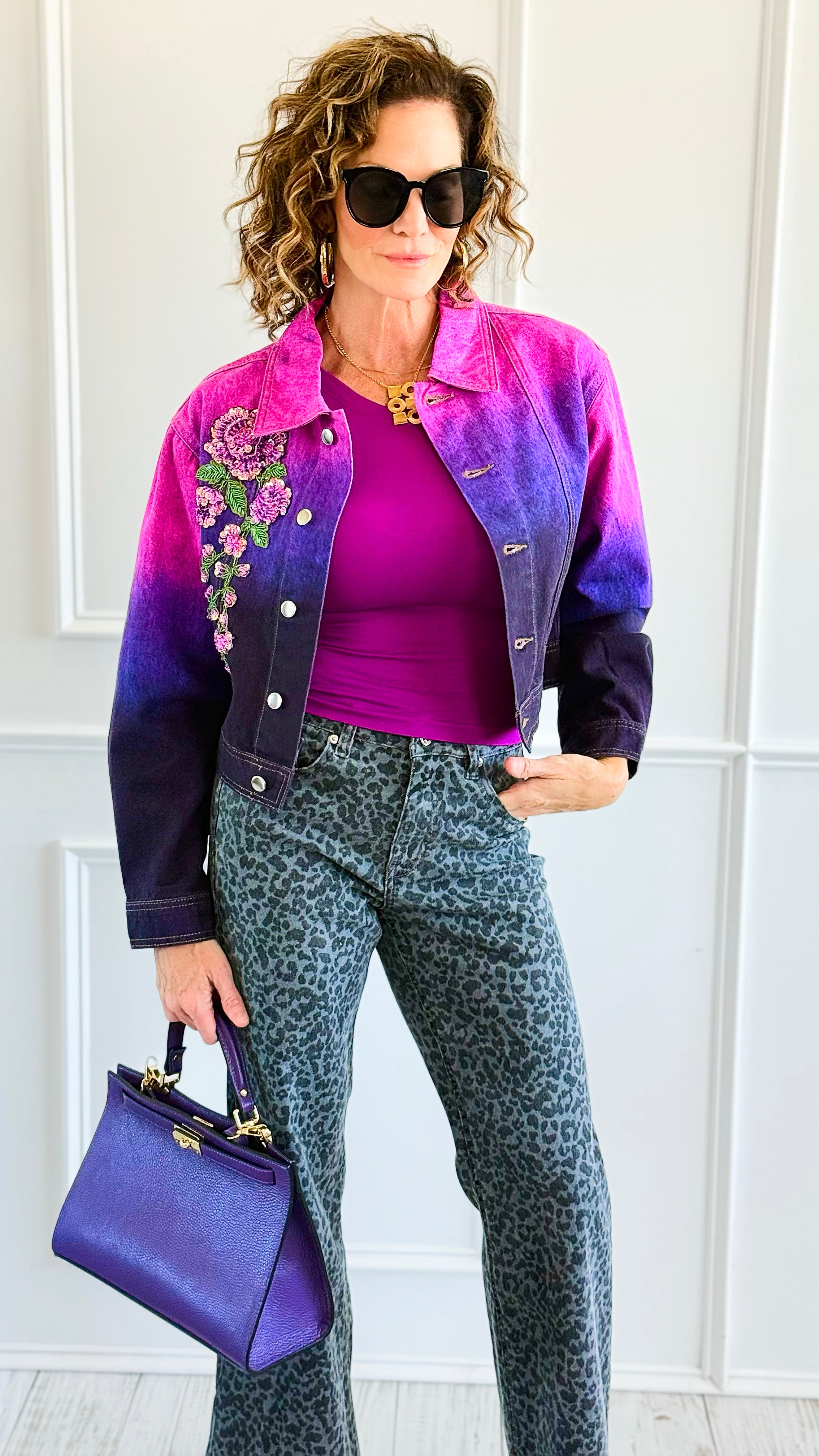 Urban Fade Button-Up Jacket-160 Jackets-JJ'S FAIRYLAND-Coastal Bloom Boutique, find the trendiest versions of the popular styles and looks Located in Indialantic, FL