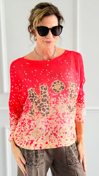 Untamed Number 5 Italian St Tropez Sweater- Tangerine-140 Sweaters-Italianissimo-Coastal Bloom Boutique, find the trendiest versions of the popular styles and looks Located in Indialantic, FL