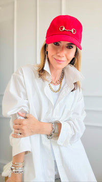 CB Custom Horsebit Baseball Cap-260 Other Accessories-Holly-Coastal Bloom Boutique, find the trendiest versions of the popular styles and looks Located in Indialantic, FL