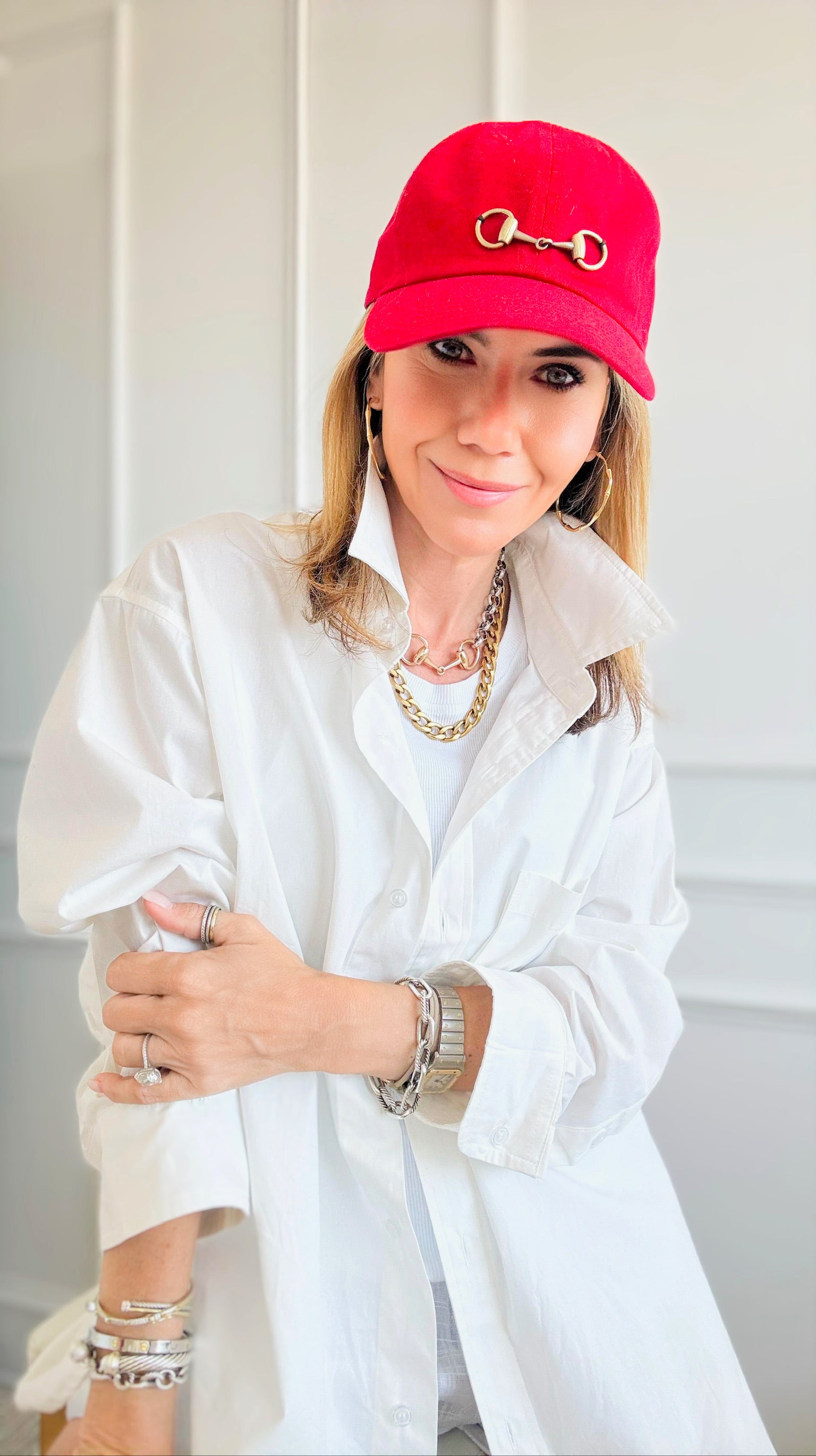 CB Custom Horsebit Baseball Cap-260 Other Accessories-Holly-Coastal Bloom Boutique, find the trendiest versions of the popular styles and looks Located in Indialantic, FL