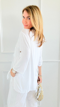 Driftlight Textured Button Top-130 Long Sleeve Tops-V6-Coastal Bloom Boutique, find the trendiest versions of the popular styles and looks Located in Indialantic, FL