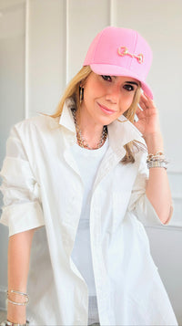 CB Custom Horsebit Baseball Cap-260 Other Accessories-Holly-Coastal Bloom Boutique, find the trendiest versions of the popular styles and looks Located in Indialantic, FL