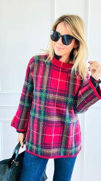 Fireside Glow Mock Neck Sweater-140 Sweaters-entro-Coastal Bloom Boutique, find the trendiest versions of the popular styles and looks Located in Indialantic, FL