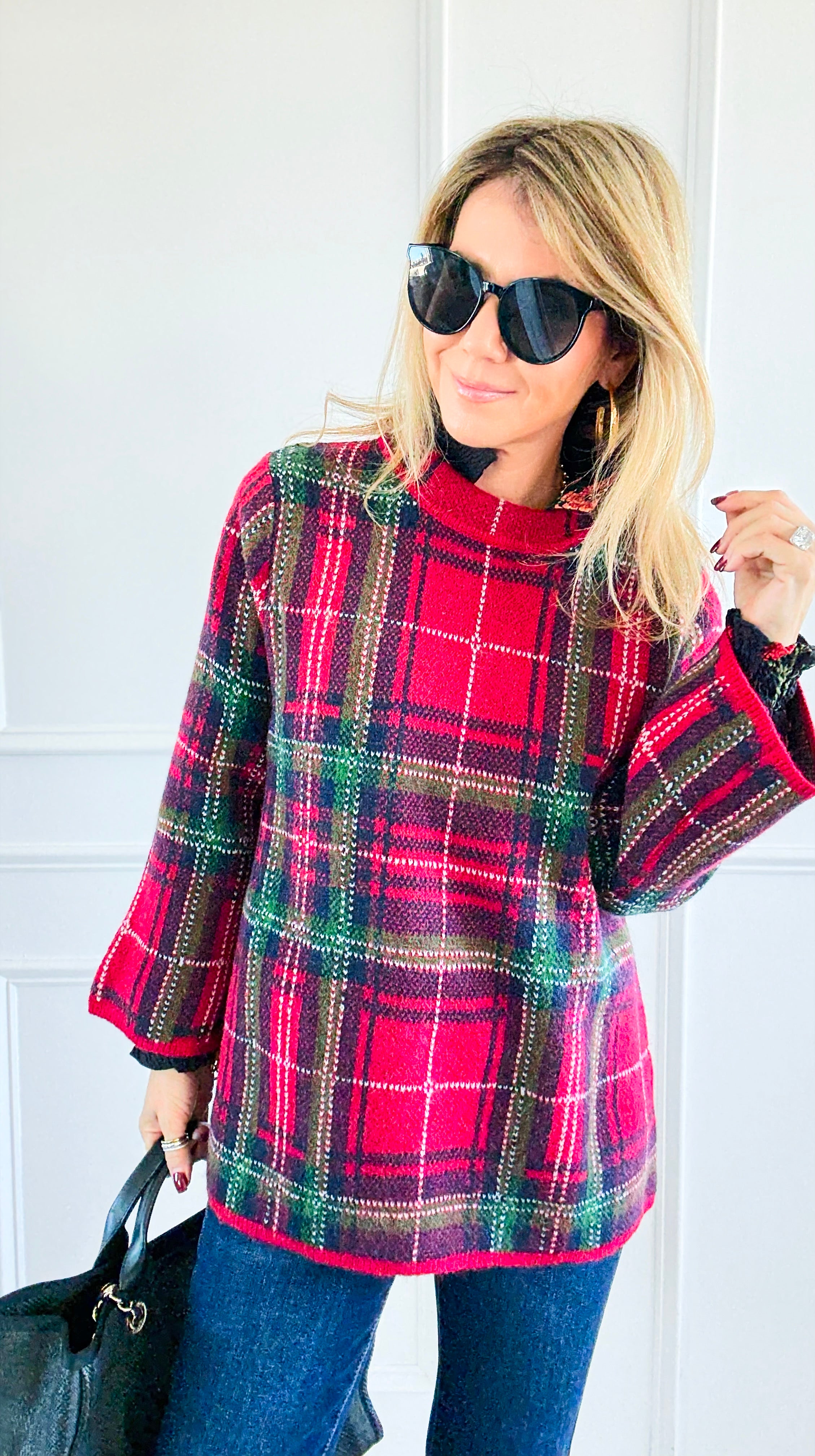 Fireside Glow Mock Neck Sweater-140 Sweaters-entro-Coastal Bloom Boutique, find the trendiest versions of the popular styles and looks Located in Indialantic, FL