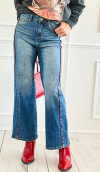 Line Up Denim Pants-170 Bottoms-Anniewear-Coastal Bloom Boutique, find the trendiest versions of the popular styles and looks Located in Indialantic, FL
