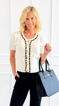 Timeless Charm Button Down Top-110 Short Sleeve Tops-LA ROS-Coastal Bloom Boutique, find the trendiest versions of the popular styles and looks Located in Indialantic, FL