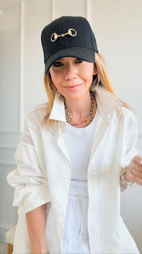 CB Custom Horsebit Baseball Cap-260 Other Accessories-Holly-Coastal Bloom Boutique, find the trendiest versions of the popular styles and looks Located in Indialantic, FL