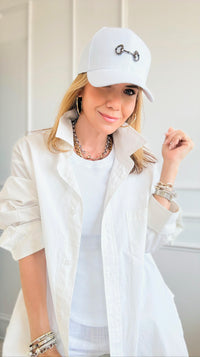 CB Custom Horsebit Baseball Cap-260 Other Accessories-Holly-Coastal Bloom Boutique, find the trendiest versions of the popular styles and looks Located in Indialantic, FL