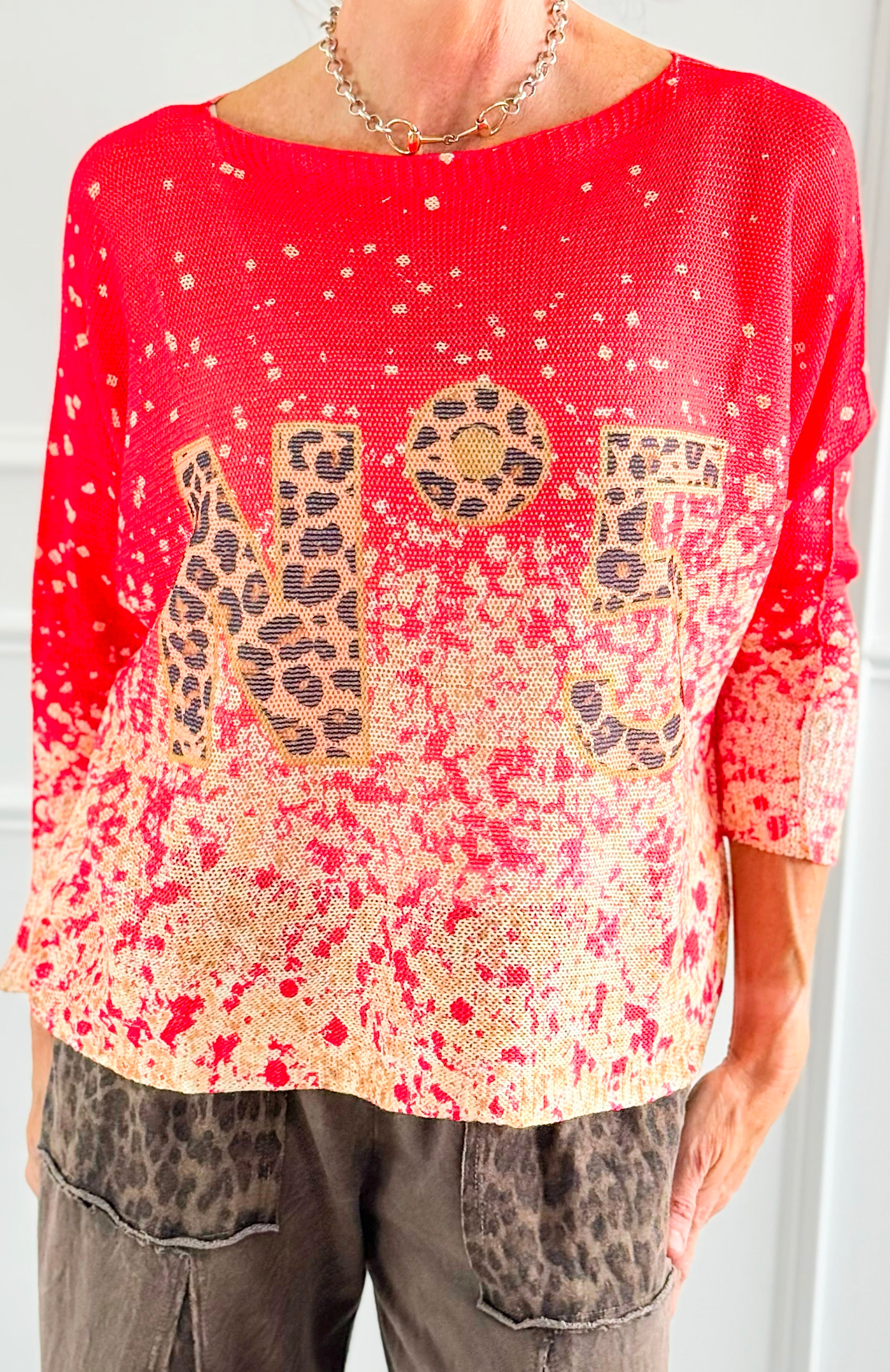 Untamed Number 5 Italian St Tropez Sweater- Tangerine-140 Sweaters-Italianissimo-Coastal Bloom Boutique, find the trendiest versions of the popular styles and looks Located in Indialantic, FL