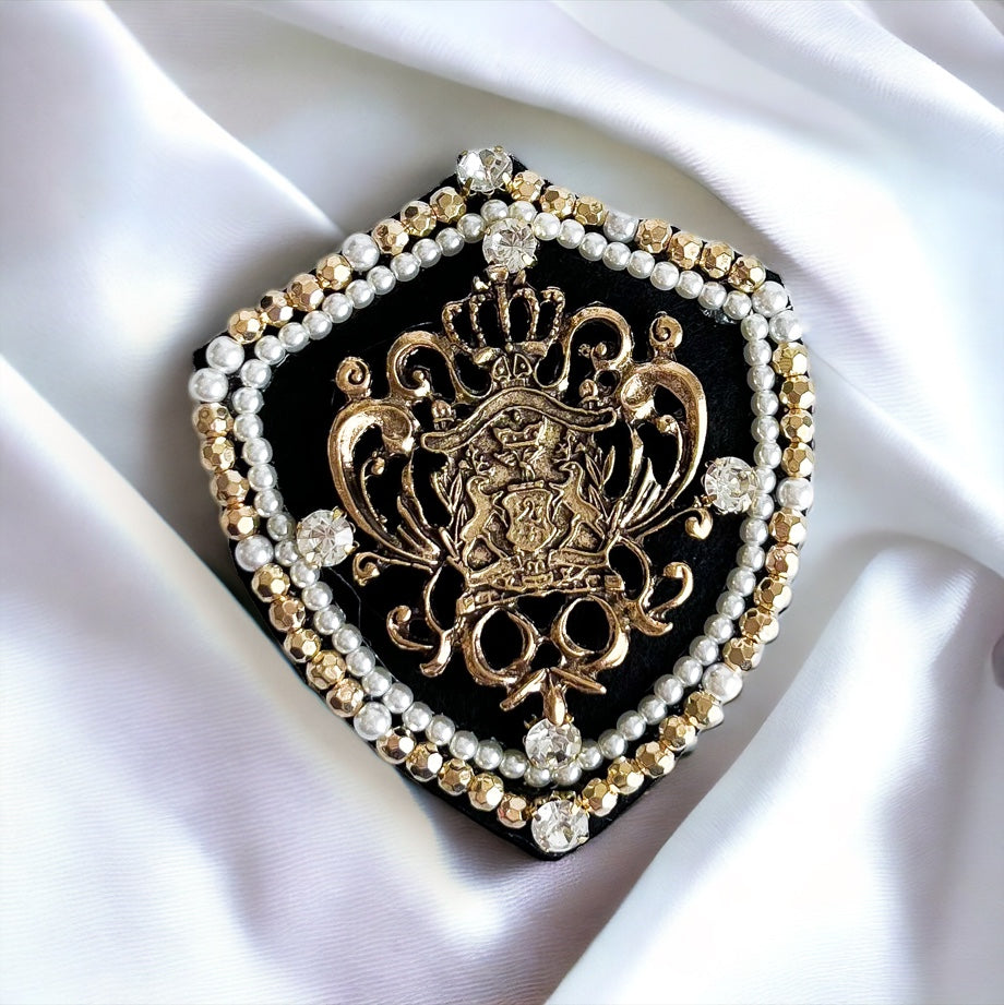Rhinestone Shield Brooch-260 Other Accessories-Darling-Coastal Bloom Boutique, find the trendiest versions of the popular styles and looks Located in Indialantic, FL