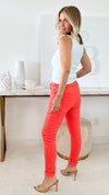 Love Endures Jogger Pant - Coral-180 Joggers-Italianissimo-Coastal Bloom Boutique, find the trendiest versions of the popular styles and looks Located in Indialantic, FL