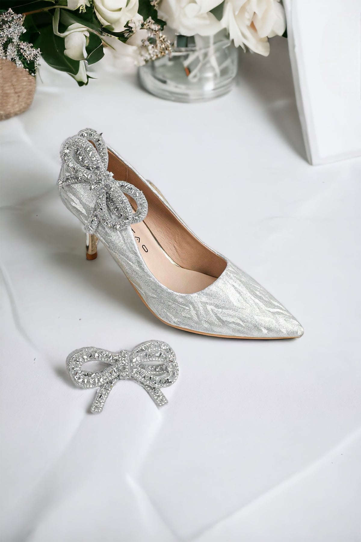 Knot Shoes Brooch - Silver-260 Other Accessories-Darling-Coastal Bloom Boutique, find the trendiest versions of the popular styles and looks Located in Indialantic, FL