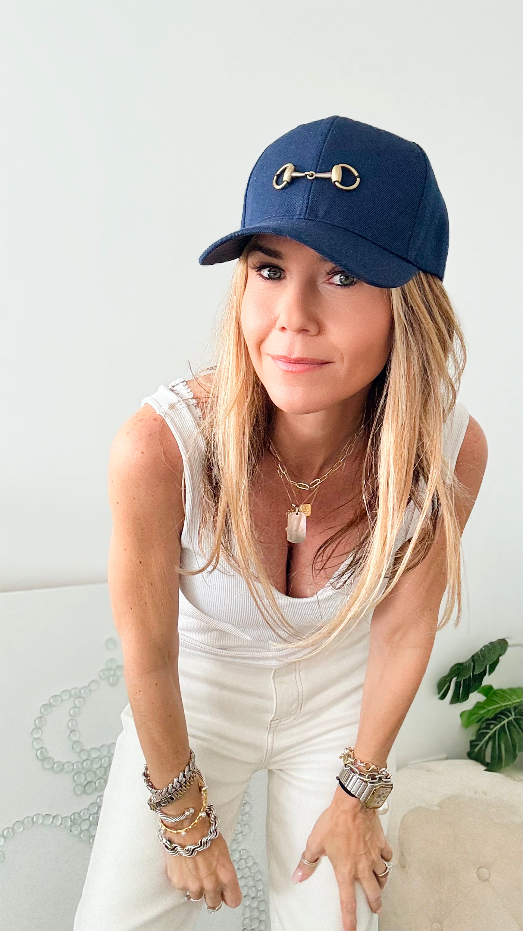 CB Custom Horsebit Baseball Cap-260 Other Accessories-Holly-Coastal Bloom Boutique, find the trendiest versions of the popular styles and looks Located in Indialantic, FL