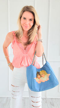 Custom CB - Crowned in Love Tote-240 Bags-Bag Boutique-H&D / Holly-Coastal Bloom Boutique, find the trendiest versions of the popular styles and looks Located in Indialantic, FL