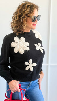 Floral Whispers of Elegance-140 Sweaters-Original USA-Coastal Bloom Boutique, find the trendiest versions of the popular styles and looks Located in Indialantic, FL