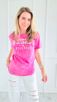 Whiskey Business Top - Mineral Pink-110 Short Sleeve Tops-SUGAR STITCH-Coastal Bloom Boutique, find the trendiest versions of the popular styles and looks Located in Indialantic, FL