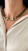 Pre Order CB Custom Horsebit Cuban Necklace - Bronze-230 Jewelry-Holly-Coastal Bloom Boutique, find the trendiest versions of the popular styles and looks Located in Indialantic, FL