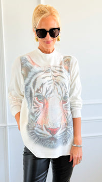Roaring Confidence Turtleneck Italian Knit Sweater-140 Sweaters-SORPRESA-Coastal Bloom Boutique, find the trendiest versions of the popular styles and looks Located in Indialantic, FL