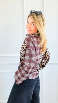 Two Sides Story Italian Button- Down Top-110 Long Sleeve Tops-SEÑORITA C-Coastal Bloom Boutique, find the trendiest versions of the popular styles and looks Located in Indialantic, FL