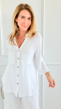 Driftlight Textured Button Top-130 Long Sleeve Tops-V6-Coastal Bloom Boutique, find the trendiest versions of the popular styles and looks Located in Indialantic, FL