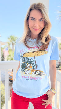 Beverly Hills Hotel T-Shirt-110 short Sleeve Top-FESTIVITEES-Coastal Bloom Boutique, find the trendiest versions of the popular styles and looks Located in Indialantic, FL