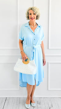 Breezy Button Tie Dress-200 Dresses/Jumpsuits/Rompers-V6-Coastal Bloom Boutique, find the trendiest versions of the popular styles and looks Located in Indialantic, FL