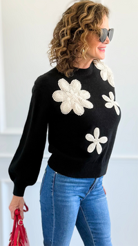 Floral Whispers of Elegance-140 Sweaters-Original USA-Coastal Bloom Boutique, find the trendiest versions of the popular styles and looks Located in Indialantic, FL