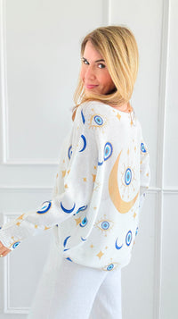 Evil Eye Italian St Tropez Knit-140 Sweaters-Italianissimo-Coastal Bloom Boutique, find the trendiest versions of the popular styles and looks Located in Indialantic, FL