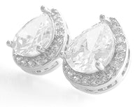 CZ Micropave Teardrop Stud Earrings-230 Jewelry-NYW-Coastal Bloom Boutique, find the trendiest versions of the popular styles and looks Located in Indialantic, FL