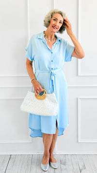 Breezy Button Tie Dress-200 Dresses/Jumpsuits/Rompers-V6-Coastal Bloom Boutique, find the trendiest versions of the popular styles and looks Located in Indialantic, FL