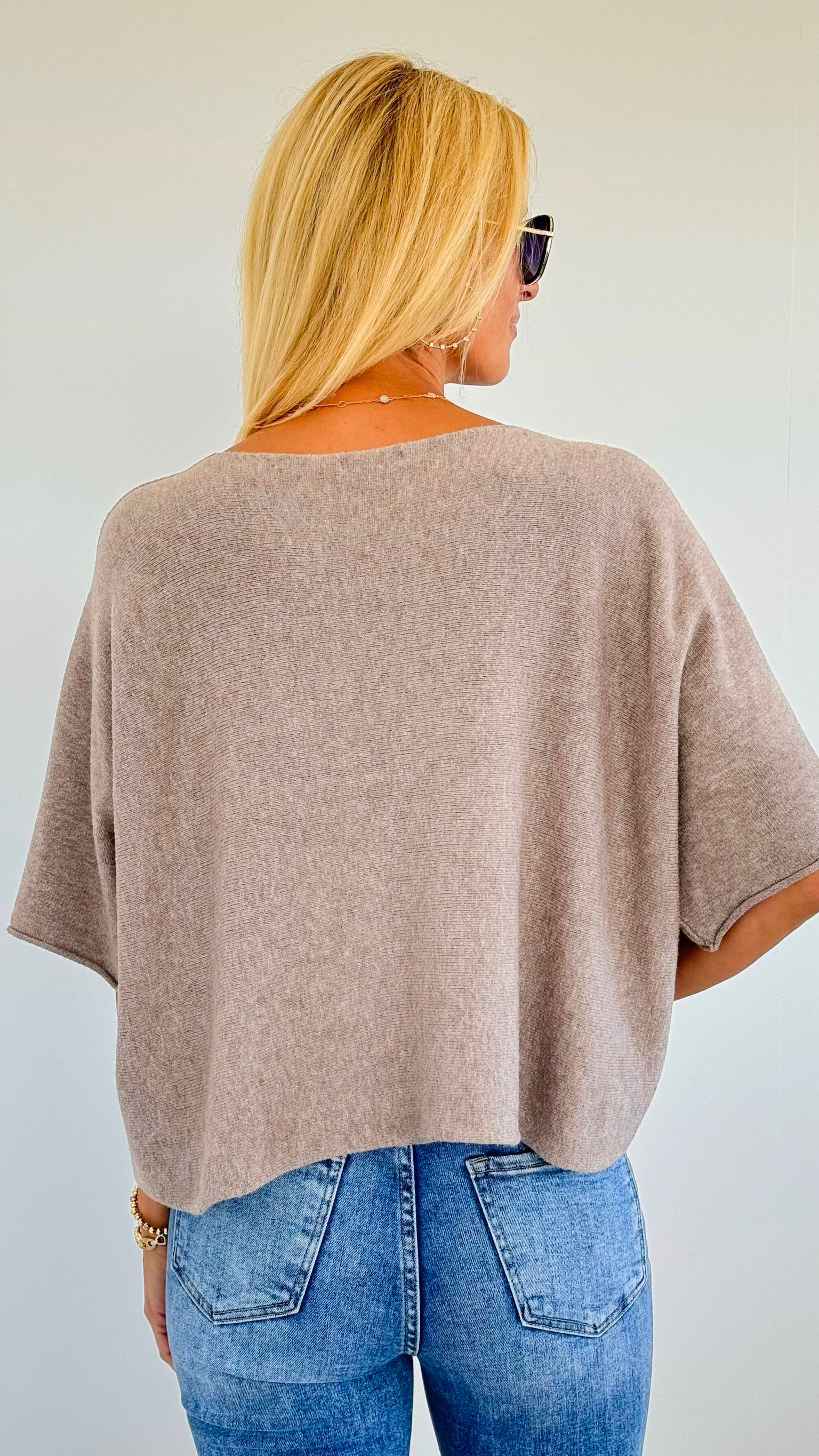 Winter in Amalfi Italian Top - Ash Mocha-140 Sweaters-Italianissimo-Coastal Bloom Boutique, find the trendiest versions of the popular styles and looks Located in Indialantic, FL