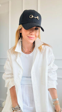 CB Custom Horsebit Baseball Cap-260 Other Accessories-Holly-Coastal Bloom Boutique, find the trendiest versions of the popular styles and looks Located in Indialantic, FL
