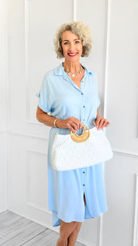 Breezy Button Tie Dress-200 Dresses/Jumpsuits/Rompers-V6-Coastal Bloom Boutique, find the trendiest versions of the popular styles and looks Located in Indialantic, FL