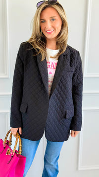 Midnight Rhythm Blazer-160 Jackets-ROUSSEAU-Coastal Bloom Boutique, find the trendiest versions of the popular styles and looks Located in Indialantic, FL